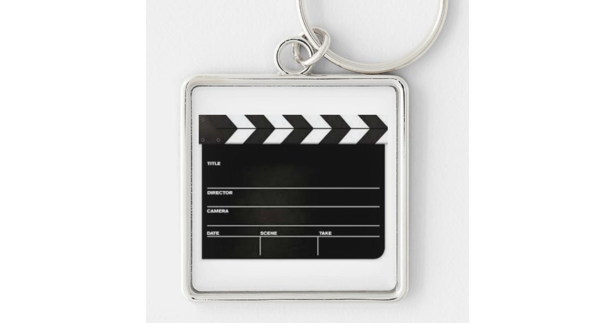 Large ClapBoard Film Slate Keychain | Zazzle