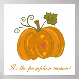 Large classic pumpkin poster