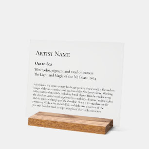 Large Clear Art Gallery Art Exhibit Plaques Acrylic Sign