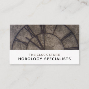 Large Clock Face, Horologist Business Card