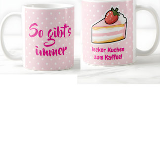 Large coffee and cake coffee mug, Funny Mug
