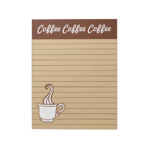 Large Coffee Notepad