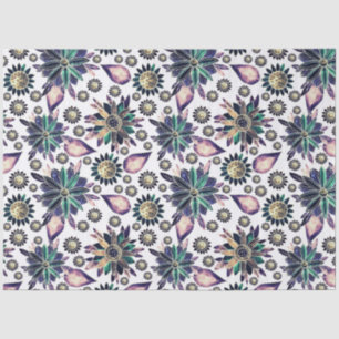 Large Colorful Retro Flower Pattern Decoupage Tissue Paper