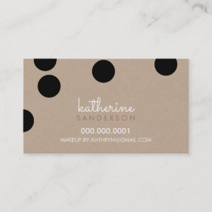 LARGE CONFETTI SPOT modern bold black kraft Business Card