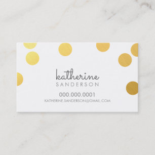 LARGE CONFETTI SPOT modern bold faux gold foil Business Card