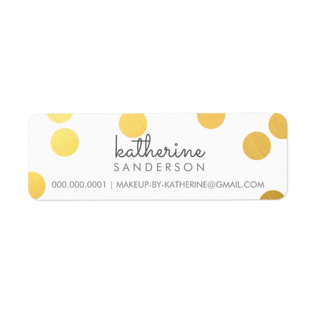 LARGE CONFETTI SPOT modern bold gold foil grey (Front)