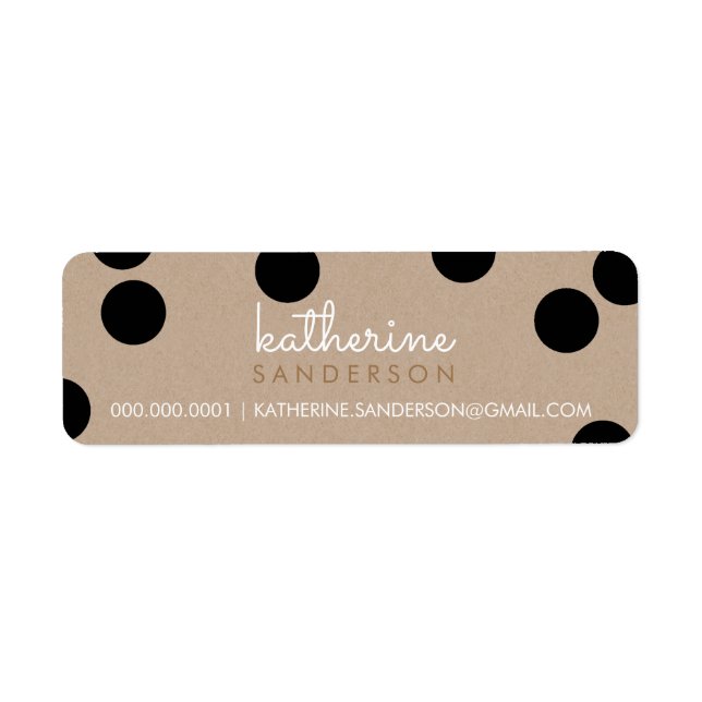 LARGE CONFETTI SPOT modern cute bold black kraft (Front)