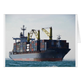 Large Container Ship At Anchor