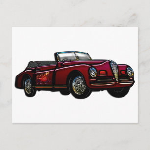Large Convertible Classic Car Postcard