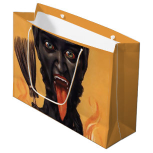 Large Creepy Krampus Gift Bag