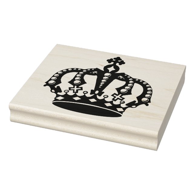 Large Crown Rubber Stamp (Stamp)