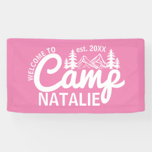 Large Custom Camp Bachelorette Party Cool Welcome Banner