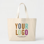 Large Custom Cotton Tote Bag with Logo<br><div class="desc">Large Custom Cotton Tote Bag with Logo Create your own custom, personalized, elegant typography script, business company corporate event logo stylish, trendy, black, earth-friendly, all-over-print tote bag. To customize, simply add your business / company / event / tournament logo. You may also add text in two lines below the logo,...</div>