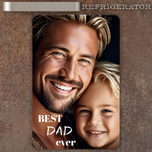 Large Custom Photo Best Dad Ever Flexi Magnet