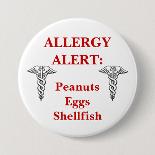 Large Customizeable allergy button
