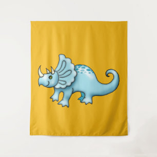 Large Cute Triceratops Kids Wall Hanging for Room Tapestry