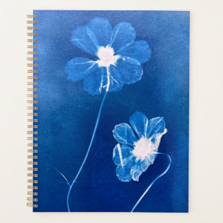 Large Cyanotype Cosmos Flower Agenda/Planner Planner