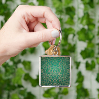 Large Decorative Patterned Square Keychain