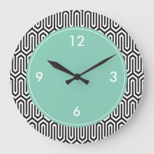 Large Decorative Wall Clock Abstract Pattern