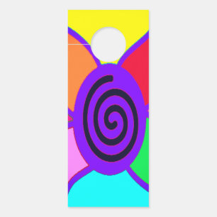 Large design big block colours middle colour purpl door hanger