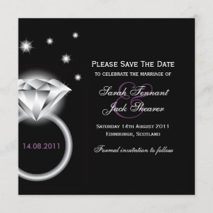 Large Diamond Ring Save The Date