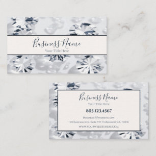 Large Diamonds on White Background Business Card
