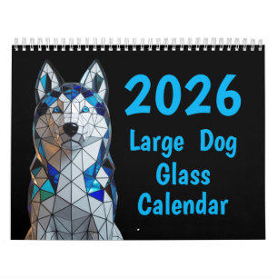 Large Dog Glass Calendar