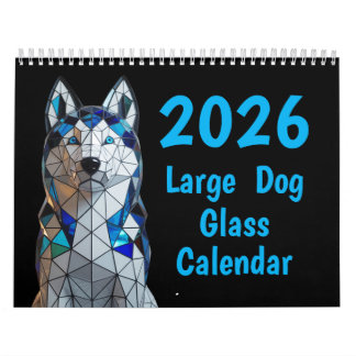 Large Dog Glass Calendar