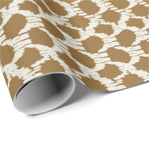 Large dots in contrast brown wrapping paper