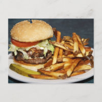 large double half pound burger fries and cola