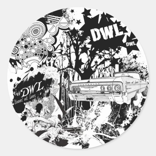 Large DWL Classic Round Sticker (Front)
