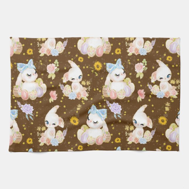 Large Easter Eggs Tea Towel (Horizontal)