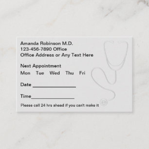 Large Easy To Read Budget Appointment Cards