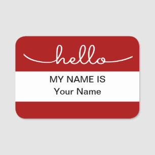 Large Easy To Read Hello Name Tags