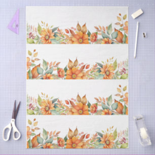 Large Elegant Cottagecore Fall Floral  Decoupage Tissue Paper