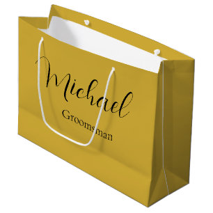 Large Elegant Wedding Gift Bag with Custom Text
