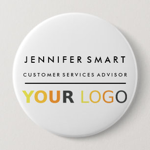 Large Employee Name Badge Custom Logo Staff