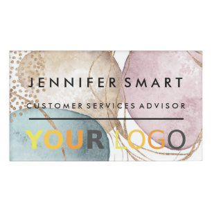 Large Employee Name Badge Magnet Custom Logo Staff