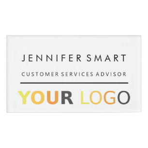 Large Employee Name Badge Magnet Custom Logo Staff
