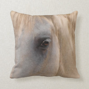 Large Eye of a White Horse Cushion