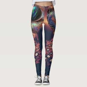 Large eye shedding tears reflected in a river leggings