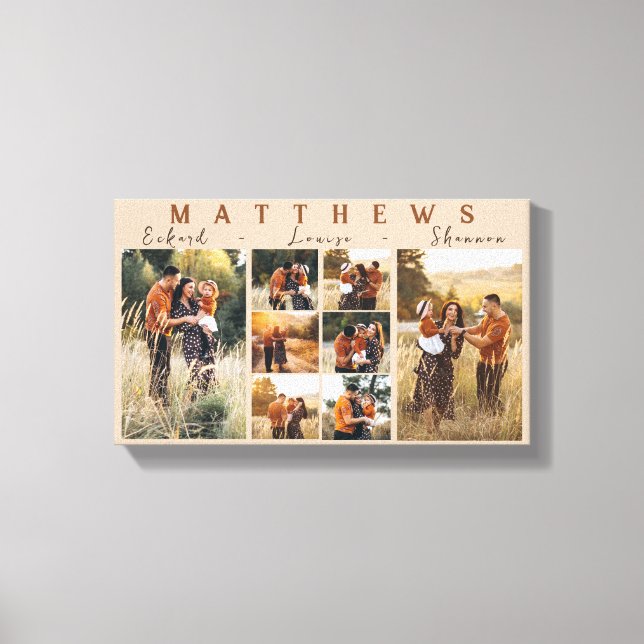 Large Family Collage Photo Canvas (Front)