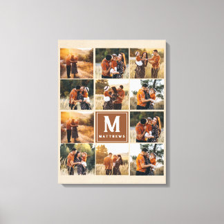 Large Family Collage Photo Canvas Print