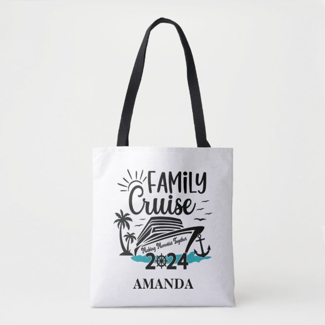 Large Family Cruise Ship Vacation Tote (Front)