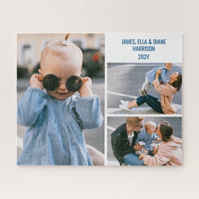 Large Family Photo Collage 16" x 20" (520 Pieces) Jigsaw Puzzle (Horizontal)