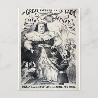 Large Fat Lady Postcard
