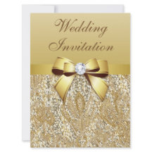 Large Faux Gold Sequins and Bow Wedding