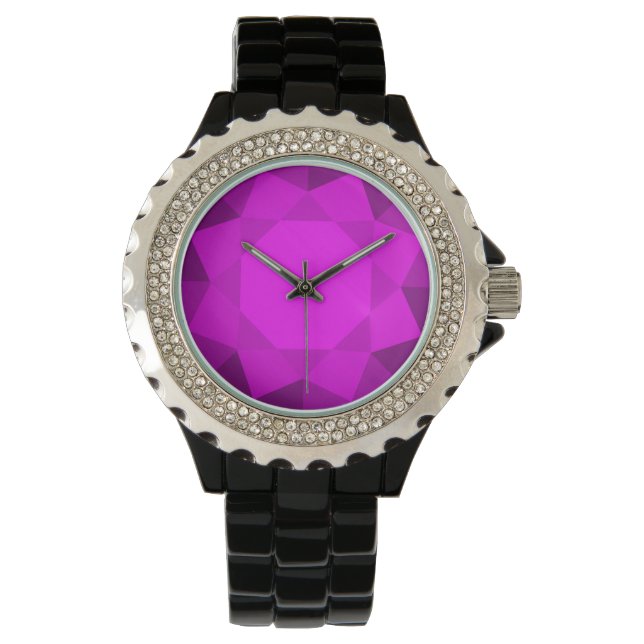 Large, faux purple amethyst gem watch (Front)