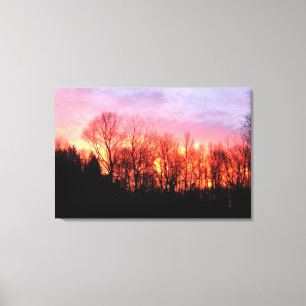 Large Firey Sunrise Wrapped Canvas