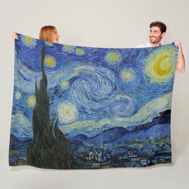 Large Fleece Blanket – 60×80 Art Gift & Dorm Decor (In Situ)